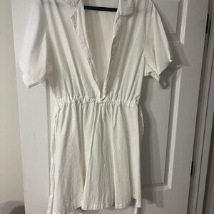 White Button-Up Dress